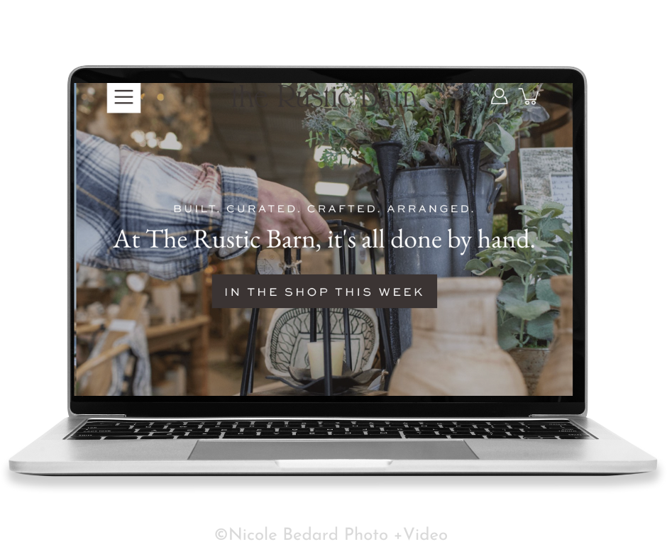 The rebrand of the rustic barn website brand images