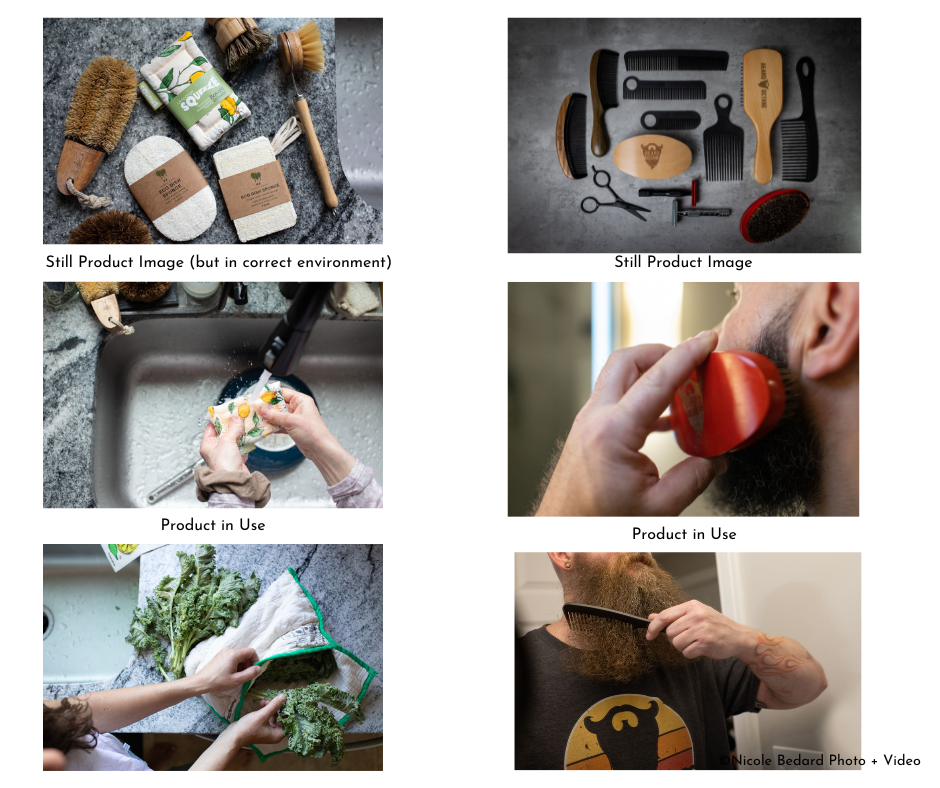 two types of product photography images