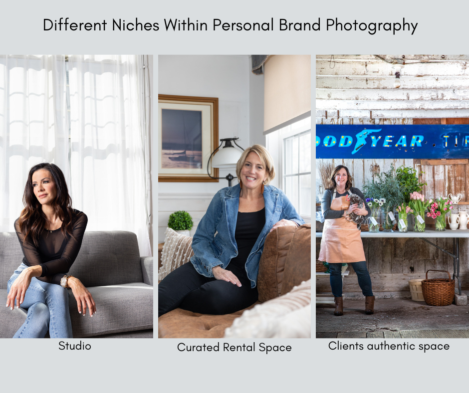Different niches within personal brand photography