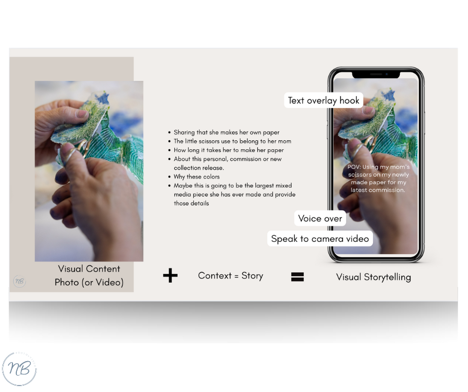 Storytelling visuals from a brand photo shoot