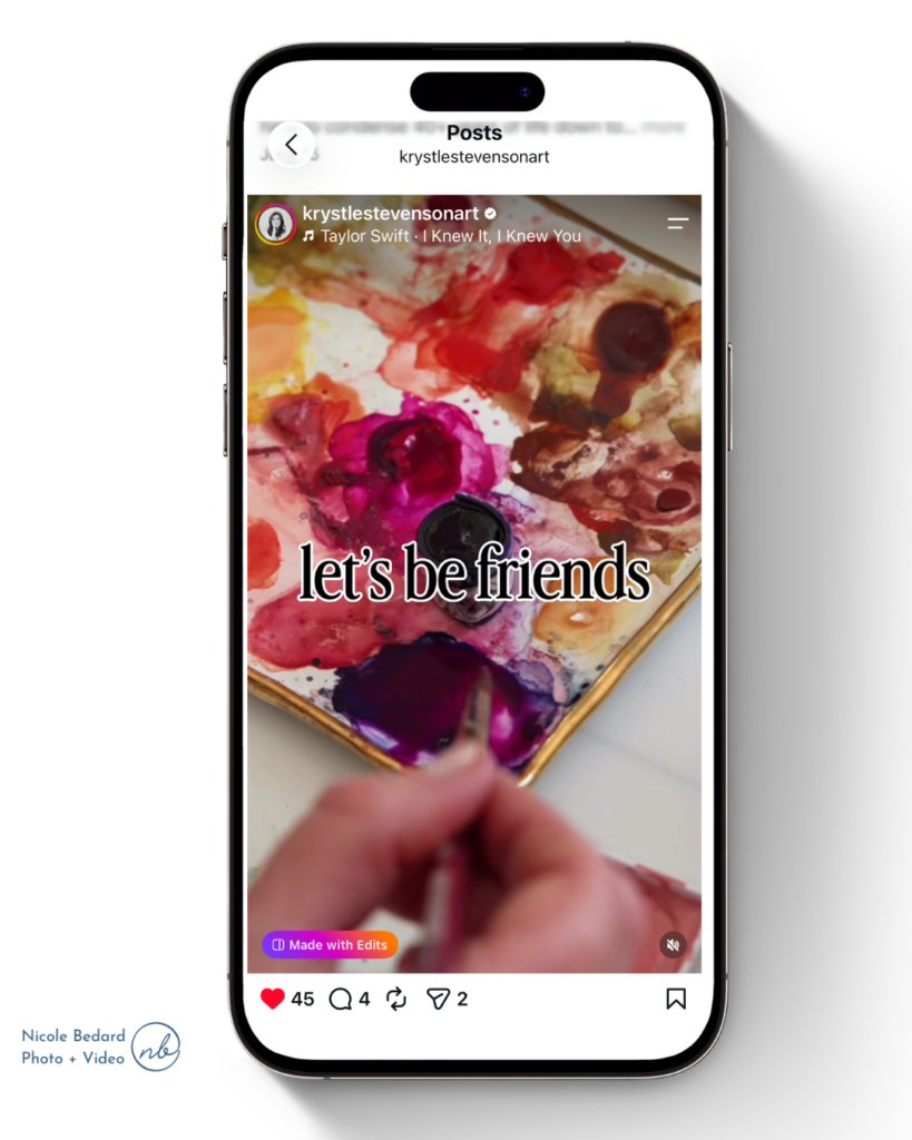 Social Media Reel that Krystle posted